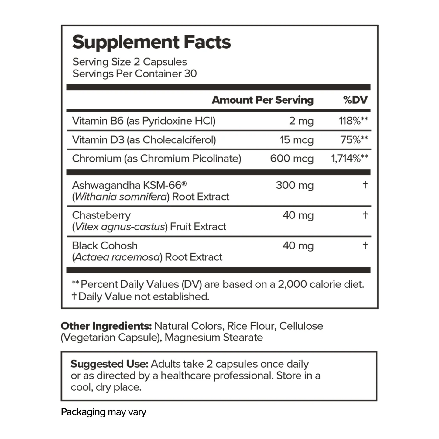 Menopause Vitamin Capsules